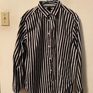 Men’s H&M White Striped Button-Up
